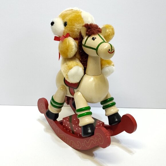 House Of Lloyd Rocking Horse Bear Musical Santa Claus Is Coming To Town See Vid. - Picture 3 of 14